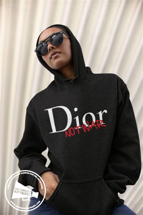 dior not war sweatshirt|dior hooded sweater.